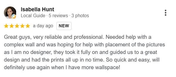 Isabella Hunt — 5-star Google review